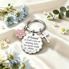 Best Friend Keychain, Women's Friend Gift, Best Friend Christmas Friendship Keychain With Gift Bag And Velvet Pouch - Friendship Keychain - View 1