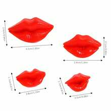 4/8/12pcs Creative Red Lip And Lip Shaped Refrigerator Stickers, Novel Refrigerator Magnets, Used For Decorating Refrigerators, Storage Cabinets, Cabinets, Whiteboards, Interesting Kitchen Decorations, Home Gifts - Multicolor - View 4