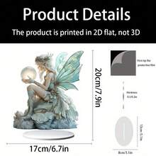 2D Acrylic Fairy Decorative Ornament, Multi-Functional Fantasy Statue, Suitable For Home, Cafe, Office Desk, Unique Gift Idea - A - View 4