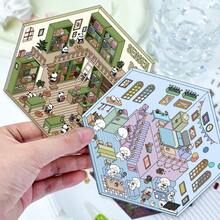 A Set Of DIY Scene‑Building Stickers, Girls Leisure Fun Diorama Stickers, Creative 3D Stress‑Relief Handmade Scene Stickers - Small Version 1.0 Loft Apartment - View 2