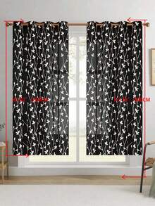1pc/2pcs Premium Boho Style Embroidered Sheer Curtains For Living Room & Bedroom, Minimalist Line Art Voile Drapes, Fade Resistant Soft Light Blocking Breathable Home Decor, Easy To Install And Maintain - Black - View 56