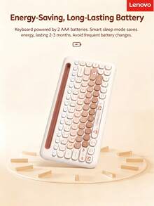 Lenovo Wireless Keyboard, USB Receiver, Quiet Keys, Ergonomic, Universal For Office, Study, Desktop, And Laptop - View 6