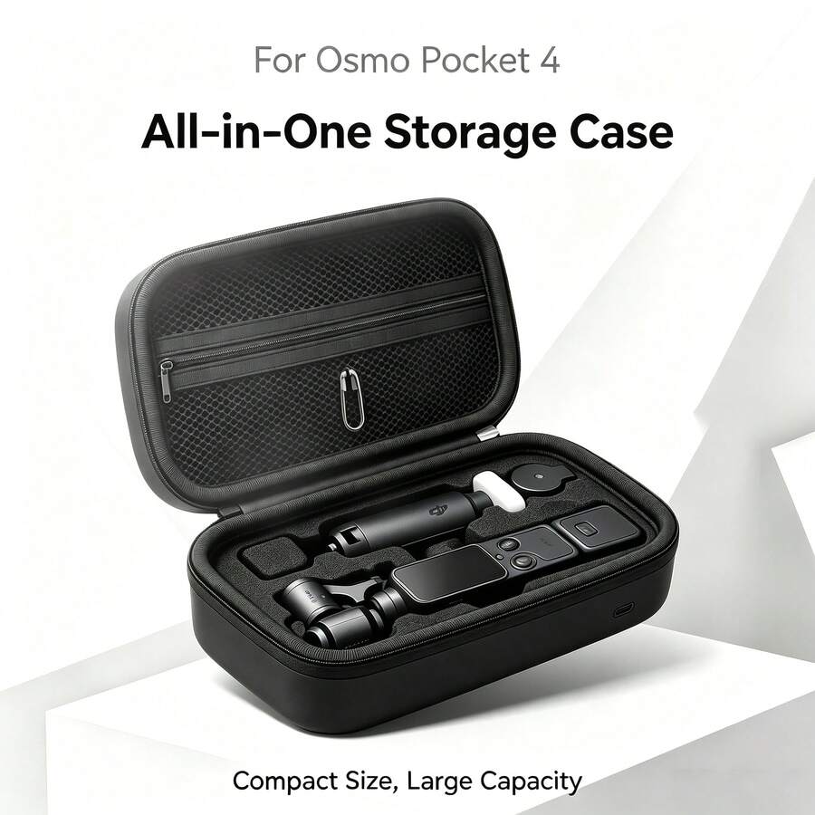 硬殼相機收納包,適用於 Osmo Pocket 4 Pocket 3 手持雲台相機,防震防水耐壓,便攜旅行保護袋,相機與配件收納,適合戶外拍攝 - 查看 1