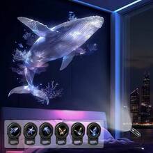 6 Patterns Projection Atmosphere Night Light: Butterfly, Starfish, Jellyfish, Whale Patterns Bedroom Romantic Projection Patterns Home Shoot Big Pictures - 6 Ocean Butterfly Patterns + Light - View 6