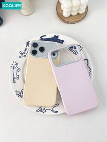 KOOLIFE 糖果色對比相機框手機殼 柔軟 TPU 防震保護手機殼 適用於 iPhone 18 Pro Max, 17, 17 Pro Max, 16 Pro, 15 Pro Max, 13 Pro, 15, 14, 14 Pro, 13 - 芒果黃 - 查看 5