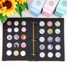 Layering Postage Stamp Circle Paper Punch For Junk Journal & Scrapbooking, Nesting 1inch Scalloped Circle Lever Puncher With Precision Alignment Cutout Design For Card Making Crafts - A - View 3