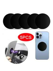 5pcs Car Holder Stainless Iron Sheet Magnetic Sheet Ultra-Thin Round Patch Adhesive Creative Phone Case Car Phone Holder Patch - Multicolor - View 14
