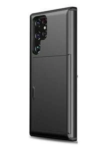 For Galaxy Case, Anti-Drop Two-In-One PC Card Case For Mobile Phone, Suitable Compatible With Apple 17 Promax 17 Pro 17e 16E 15 14 13 12 11 18 Models. 2-In-1 Shock-Proof Mobile Phone Protection Case, With Card Slot And Wallet-Style Design. - Black - View 94