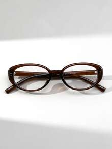 1 Pair Women's Cat Eye Retro Non-Prescription Glasses Glasses, High-End Personalized Design, Daily Wear Accessory For Back To School Season - Clear - View 5