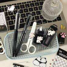 1 Set New Black Cat Theme Creative Cute Cartoon Stationery Set, Suitable For Office And School Use, Perfect Learning Reward - Sets - View 13