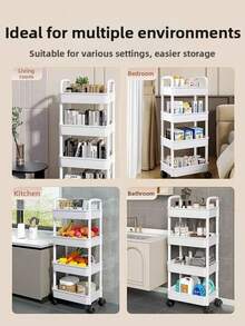 3-Tier And 4-Tier Waterproof Multi-Function Rolling Storage Cart - Versatile Storage Box For Home And Outdoor Camping - Multicolor - View 6