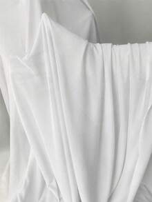 1pc White 4-Way Stretch Mesh Fabric, Soft Lightweight Breathable Semi-Sheer Mesh, 4-Way Elastic Smooth Drape Material, Suitable For Skirt Lining, Skirt Underside, Dance Costumes, Clothing Inner Layers And Sewing Craft Projects - Multicolor - View 5