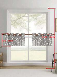 1pc/2pcs Premium Boho Style Embroidered Sheer Curtains For Living Room & Bedroom, Minimalist Line Art Voile Drapes, Fade Resistant Soft Light Blocking Breathable Home Decor, Easy To Install And Maintain - Grey - View 29