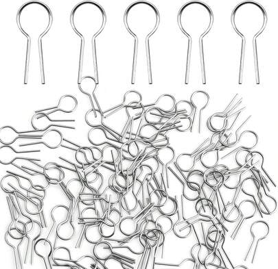 100PCS R-Shaped Hanging Burning Needle For Kiln, Glass Fusing & Ceramic: High Fire Temperature Resistance - Jump Ring Nichrome Hooks For Hobbyists To