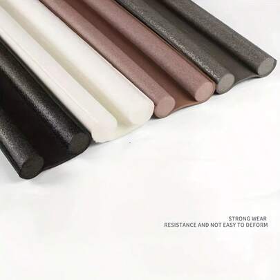 1pc High-Quality Plastic Door Bottom Seal Strip, Soft And Durable, Suitable For Office Furniture, Thickened Anti-Theft, Soundproof And Waterproof Self-Adhesive Glass Door And Wooden Door Seal, Home Decor Wind And Rain Insulation, Sealant Waterproof, Anti-Scratch And Damage, Plastic, Door Protection