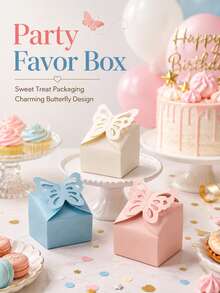 20pcs Butterfly Hollow Gift Boxes Party Favor Packaging Boxes - View 3