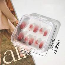 5pcs/10pcs/16pcs Creative Nail Art Storage Box, Transparent Acrylic Dust-Proof Packaging, Suitable For Finished Nail Art Styles, Dedicated Nail Art Sticker Storage Display Box, Transparent Jewelry Storage Box, Small Card Storage Box - Transparent - View 9