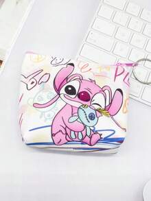 Official Product - Angel & Pattern Zipper Pouch - Fashionable Makeup Bag & Handbag With Charm - Practical Small Bag For Women And Teens - High-Definition Print - Multicolor - View 7