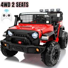 24V 20" 2‑Seater Kids Electric Ride‑On Truck Toy For Big Kids,800W Motor,Remote Control,3‑Speed,Bluetooth,Multi‑LED Lights,Shock Absorption - Red - View 9