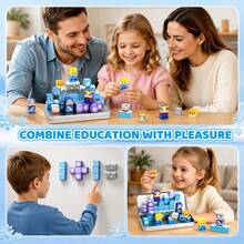 40Pcs Princess Knight Ice Castle Magnetic Building Blocks Set With Storage Box, Magnetic Game, Educational Toy For Girls Ages 3 And Up-STEM And Sensory Gift, Birthday Gift, Back-To-School Gift, Christmas Decoration Gift - Multicolor - View 5