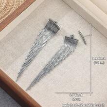 DIYCCPC Exquisite Long Tassel Earrings For Women, Elegant Luxury Jewelry Accessories, Suitable For Holiday Parties And Events - Earrings - View 3