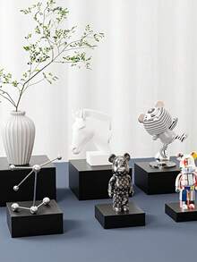 1/6件組 壓克力自助餐展示架 食品展示托盤 鏤空底甜點方盒 白色方塊桌面收納架，適用派對、婚禮及其他節日甜點與蛋糕展示 - 彩色 - 查看 2