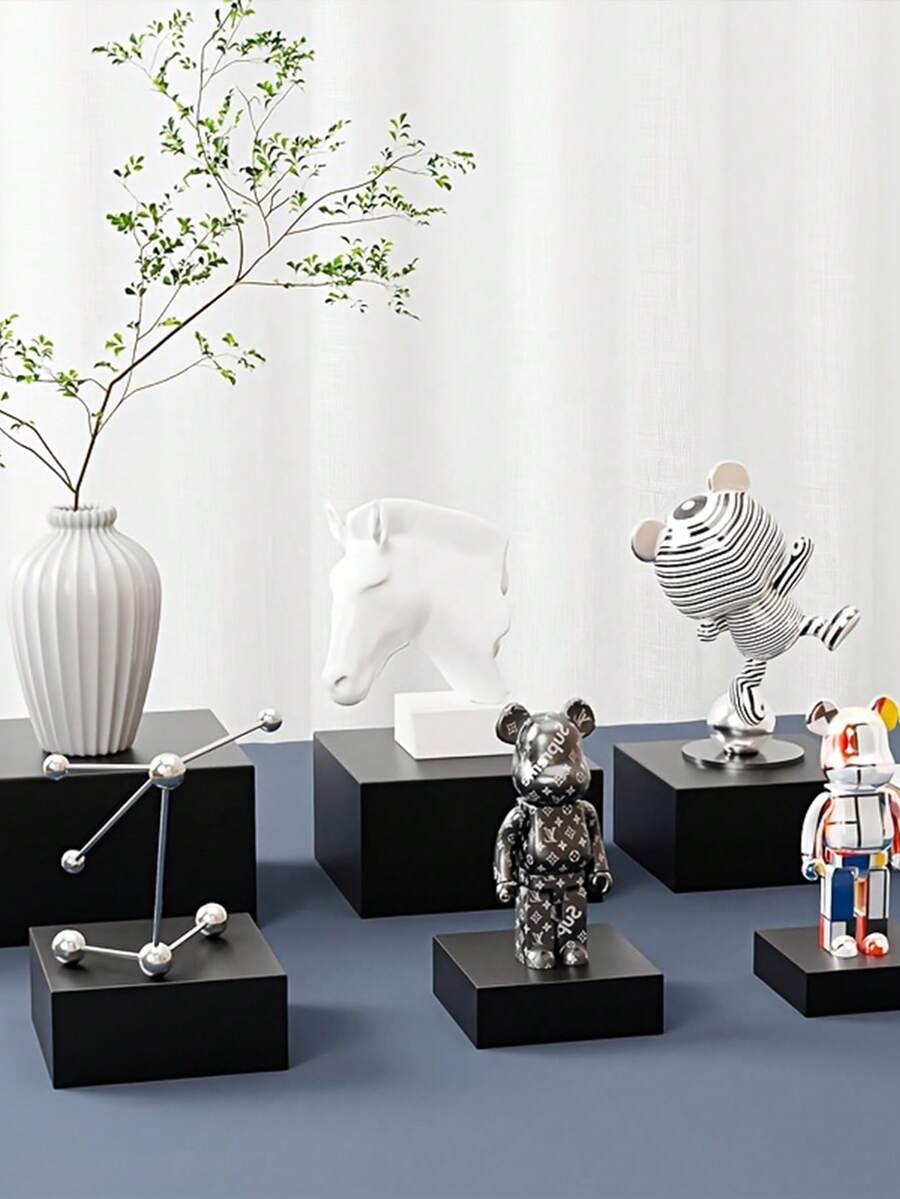 1/6件組 壓克力自助餐展示架 食品展示托盤 鏤空底甜點方盒 白色方塊桌面收納架，適用派對、婚禮及其他節日甜點與蛋糕展示