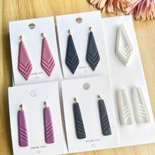 1pc/2pcs/3pcs Bohemian Style Rhombus Soft Clay Earring Mold, Handmade DIY Jewelry Making, Suitable For Chain Link Clay Earring Craft Supplies - White - View 8