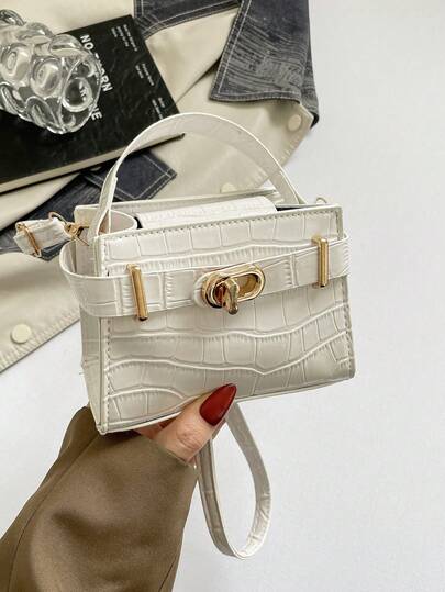 Tas Selempang Wanita Elegan dan Chic, Warna Solid Baru, Serbaguna, Tekstur Berkualitas Tinggi, Tas Bahu Minimalis Elegan yang Dipersonalisasi