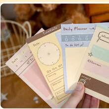 Daily Planner Sticky Notes, To‑Do List Memo Pad, Time Management Notepad, Self‑Adhesive Schedule Note Paper For Office School Supplies - one-size - View 1