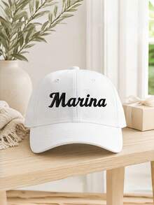 Custom Embroidered Baseball Cap, Personalized Name Duck Bill Hat, Sun Hat Street Sports Casual Hat, Unisex, Suitable For Birthday, Party, Holiday Gifts For Family And Friends, Private Name Customization - Green - View 6