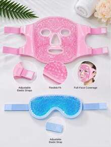 Reusable Cold Gel Eye Mask For Puffy Eyes, Dark Circles, Eye Bags, Dry Eyes, Headache, Migraine, Stress Relief - Facial Ice Pack - Pink - View 5