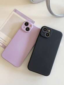 1pc 5 Colors Optional Solid Matte Phone Case Covers Unisex Minimalist All-Match Style Daily Versatile Black Beige Pink Blue Purple TPU Soft Shell Full Coverage Anti-Drop Compatible With IPhone Case,Compatible With IPhone17 /Compatible With IPhone17 Promax/Compatible With IPhone16 /Compatible With IPhone 15 /Compatible With IPhone 14 Pro Max Fast Shipping - Multicolor - View 6