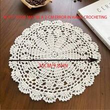 1/2/4pcs Japanese Style Woven Mesh Coasters, Food Plate Heat Insulation Decorative Background Mats - Beige - View 2