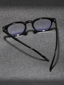 1 par de gafas ovaladas vintage versátiles transparentes, marco completo con lentes planas personalizadas para mujeres, adecuadas para viajes, vacaciones, uso diario y decoración - transparente - Ver 5