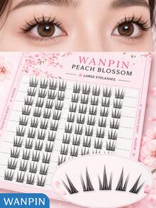 WANPIN Segmented False Eyelashes, Beginner-Friendly, Ready To Use, Reusable, Glue-Free Option Available, Varied Lengths, Natural Hair-Like Texture, Lightweight And Comfortable On Eyes, No Eye Irritation, Suitable For Daily Commute, Parties And Weddings - C - View 6