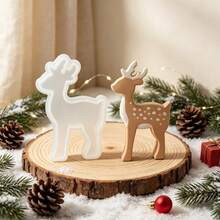 2PCS Christmas Deer Decorative Ornament Plaster Resin Mold, Aromatherapy Candle Mold, Perfect For Christmas Holiday Atmosphere Decoration Making, Suitable For Handmade Crafts, Reusable - Deer Mold - View 5