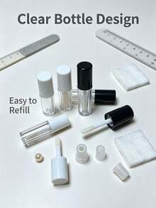 Mini Travel Size Foundation And Serum Dispenser Bottles - Leak-Proof Portable Cosmetic Containers, Suitable For Liquid Foundation, Transparent Design, Perfect Travel Essential - Multicolor - View 2