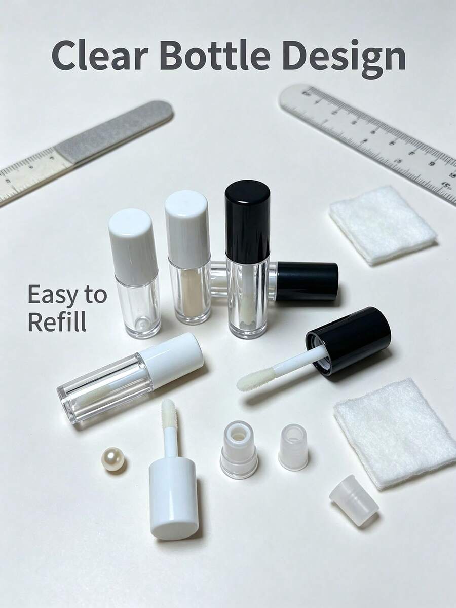 Mini Travel Size Foundation And Serum Dispenser Bottles - Leak-Proof Portable Cosmetic Containers, Suitable For Liquid Foundation, Transparent Design, Perfect Travel Essential