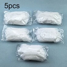 1件/5件裝彩色仿兔毛毛絨領口綁帶DIY毛領，秋冬衣飾圍巾帽子夾克配件 - 白色 - 查看 26