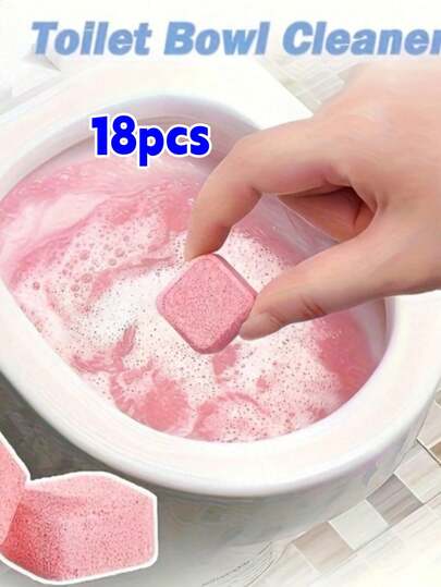 18pcs Powerful Odor & Urine Stain Toilet Cleaning Effervescent Tablets, High-Efficiency Descaler, Suitable For Toilet Seat