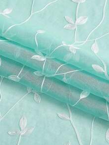 1件/2件裝 高端波希米亞風刺繡透視窗簾，適用客廳與臥室，極簡線條藝術薄紗窗簾，耐褪色、柔光遮光、透氣居家裝飾，易安裝易維護 - 綠色 - 查看 6
