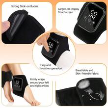 Hailicare Foot Massager For Neuropathy, Rechargeable Ankle Heating Pad With Massage For Circulation, Foot And Ankle Massager For Pain Relief, Suitable For Reduce Fatigue And Plantar Fasciitis, Travel & Home Use - Black - View 5