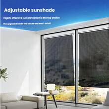 Rèm che nắng cửa sổ chấm bi thu gọn, lắp đặt bằng cốc hút không cần khoan, rèm cách nhiệt chống nắng cho cửa kính ban công nhà ở - Họa tiết chấm bi - Xem 1