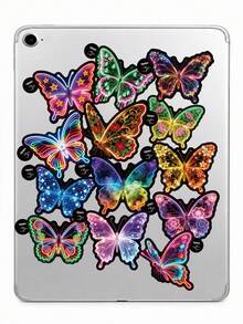 50Pcs Neon Butterfly Stickers For Kids, Colorful Butterfly Decals, Children Art Craft Supplies For Halloween Decor, Scrapbooking, Journaling, Planner DIY & Classroom Activities - Multicolor - View 4