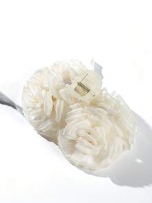 1件女款純色3D網格玫瑰花髮夾抓夾髮飾，適合日常佩戴與派對造型 - 彩色 - 查看 8
