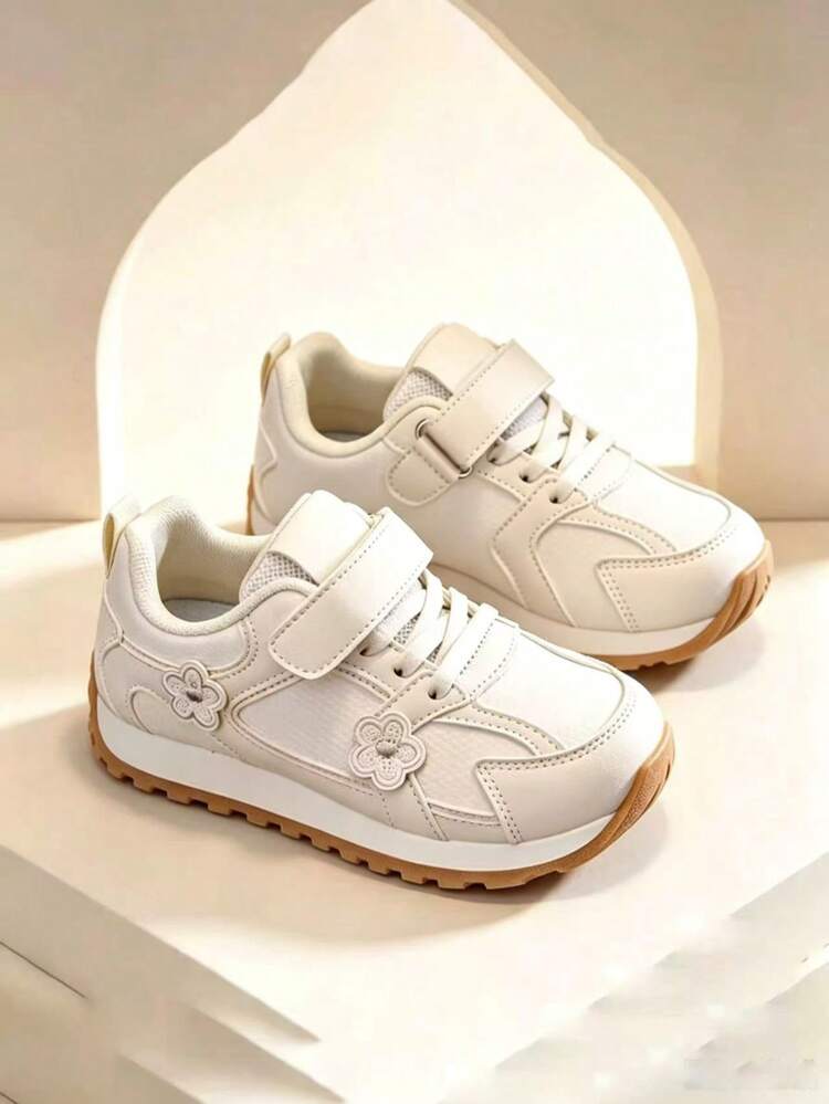 1 Pair Spring/Autumn Unisex Kids' Soft Sole Lightweight Mesh Breathable Casual Running Sports Shoes For Indoor/Outdoor - Beige - View 5