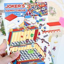 DIY 3D Scene Stickers, Scene Construction Stickers, Girls' Hobby, Creative Scene, 3D Handmade Craft, Stress Relief Stickers, Leisure Fun Stickers, Planner Decoration - Mini Version 4.0 Clown Circus - View 3