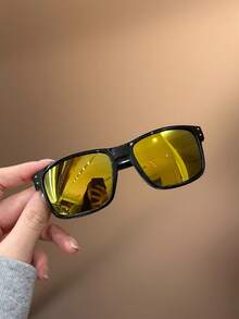 1 Pair Unisex Kids' Rivet Decor Casual Fashion Glasses, Suitable For Daily Wear, Vacation, Holiday And Party - Multicolor - View 7