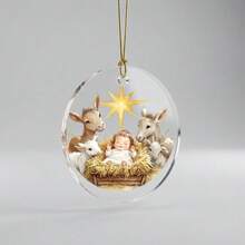 1pc Acrylic Christmas Decoration - Star And Animal Design, No Power Required, Multi-Functional Holiday Hanging Decor, Suitable For Christmas, Halloween, Easter, Thanksgiving, New Year, Home Christmas Decoration - Camel - View 3